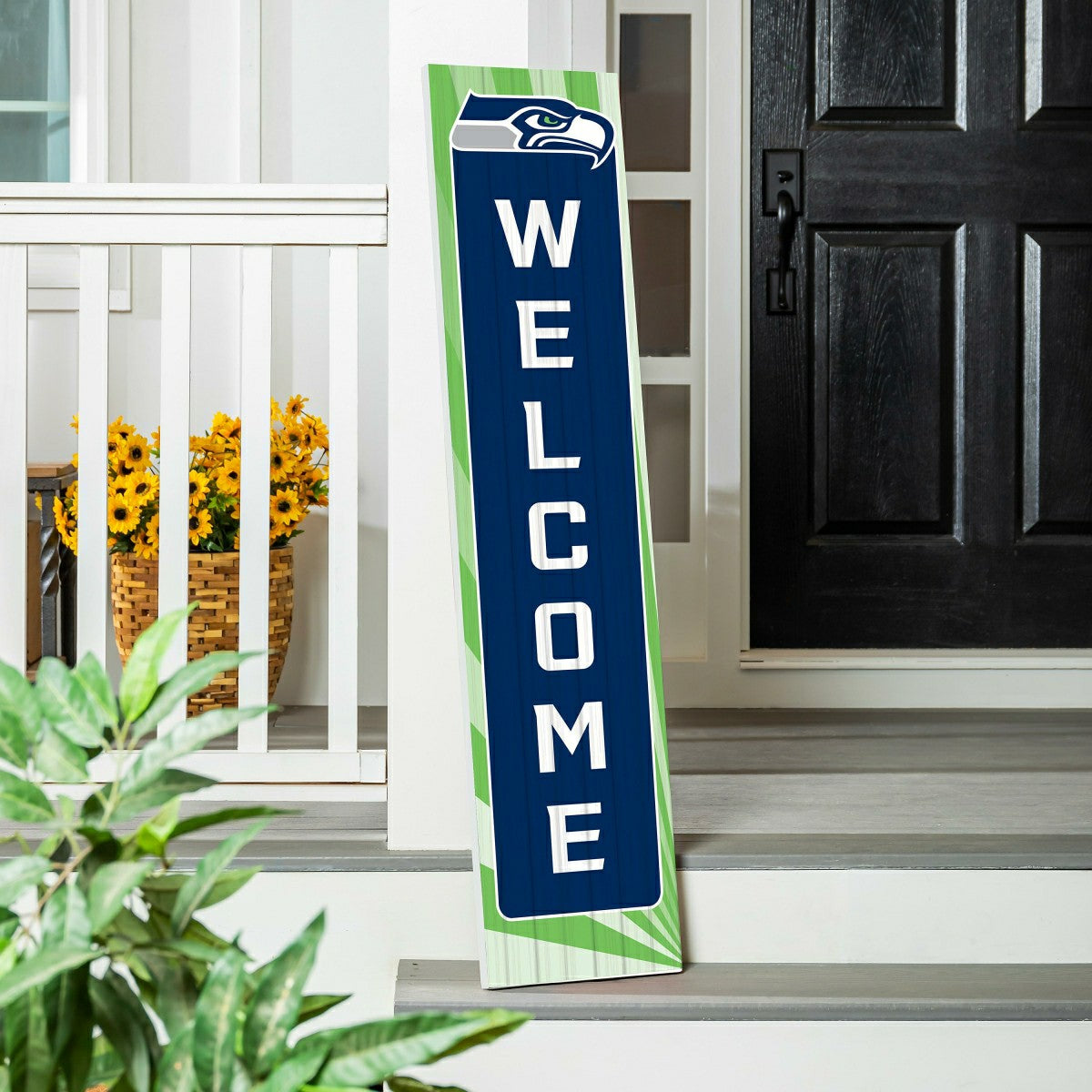 Seattle Seahawks Summer Seasonal Single Sided Large Leaner, 46"