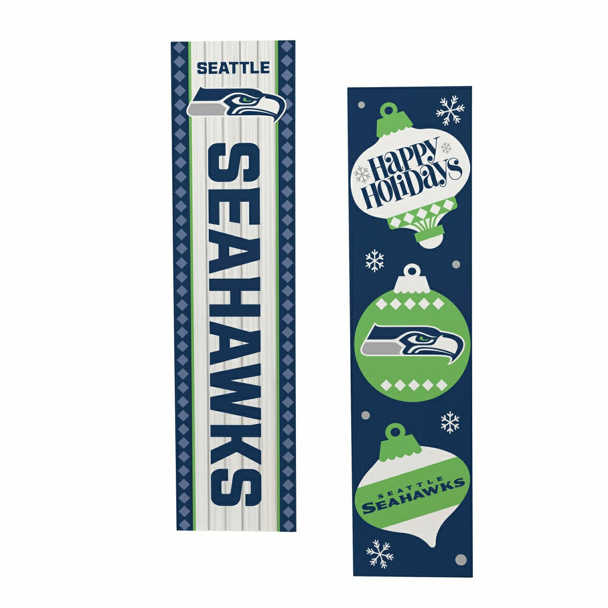 47" Double Sided Leaner, Seattle Seahawks, Christmas