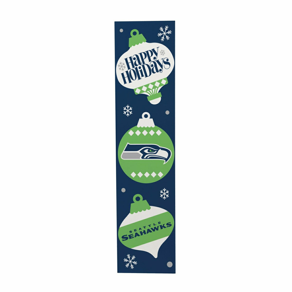 47" Double Sided Leaner, Seattle Seahawks, Christmas