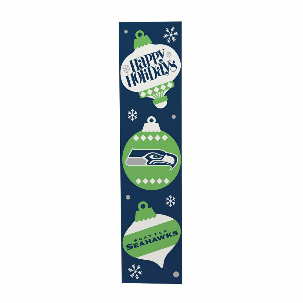 47" Double Sided Leaner, Seattle Seahawks, Christmas