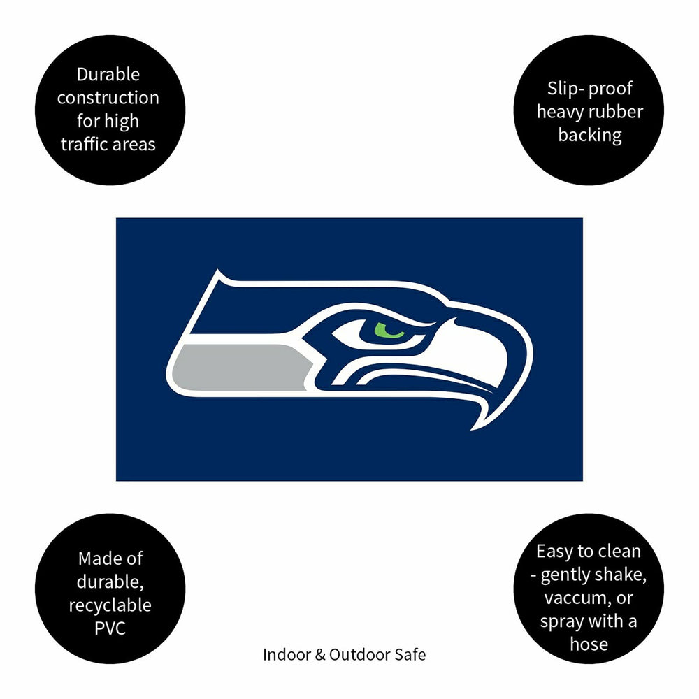 Full Color PVC Mat, 16" x 28", Seattle Seahawks