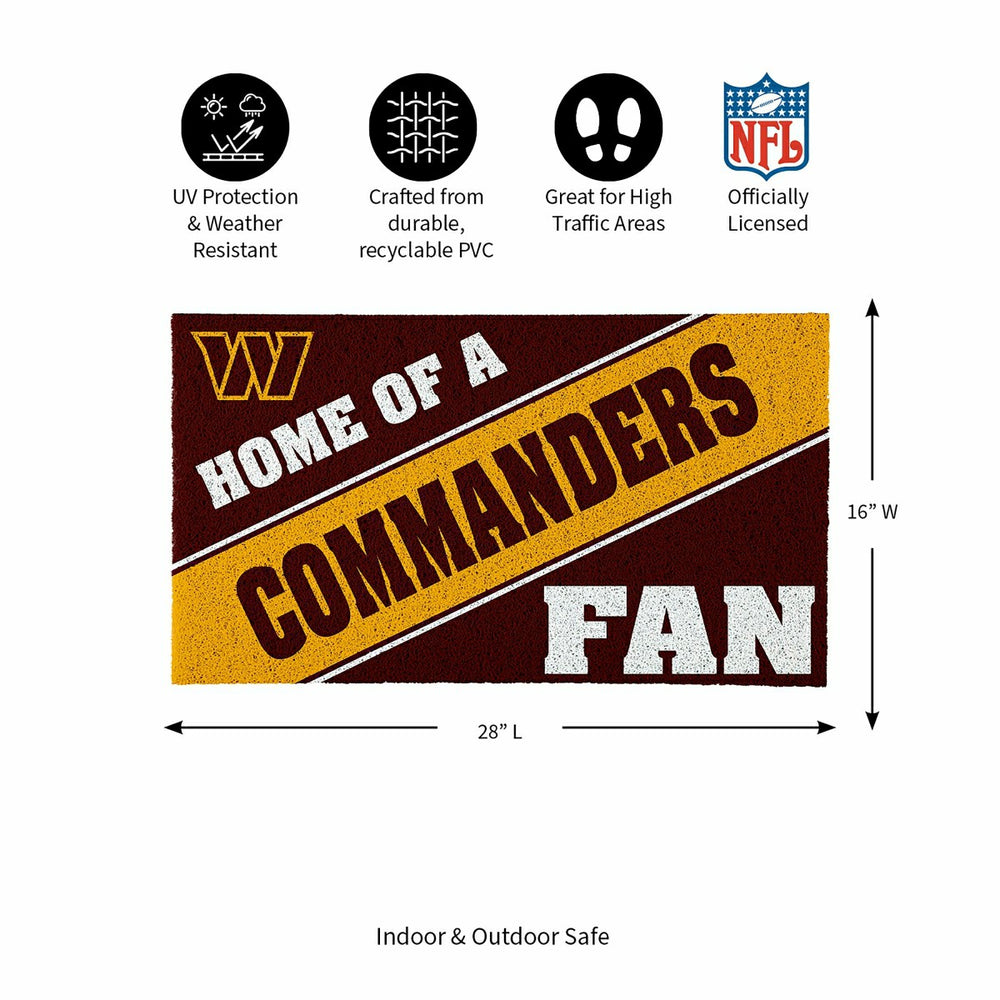 Washington Commanders, PVC Mat COLOR, Home of a Fan