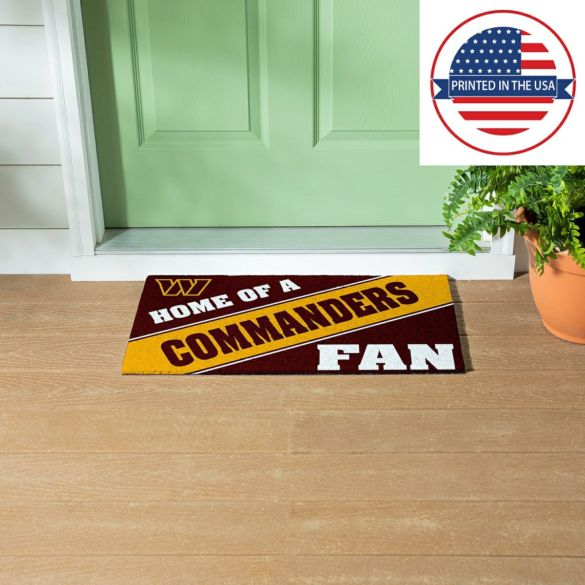 Washington Commanders, PVC Mat COLOR, Home of a Fan