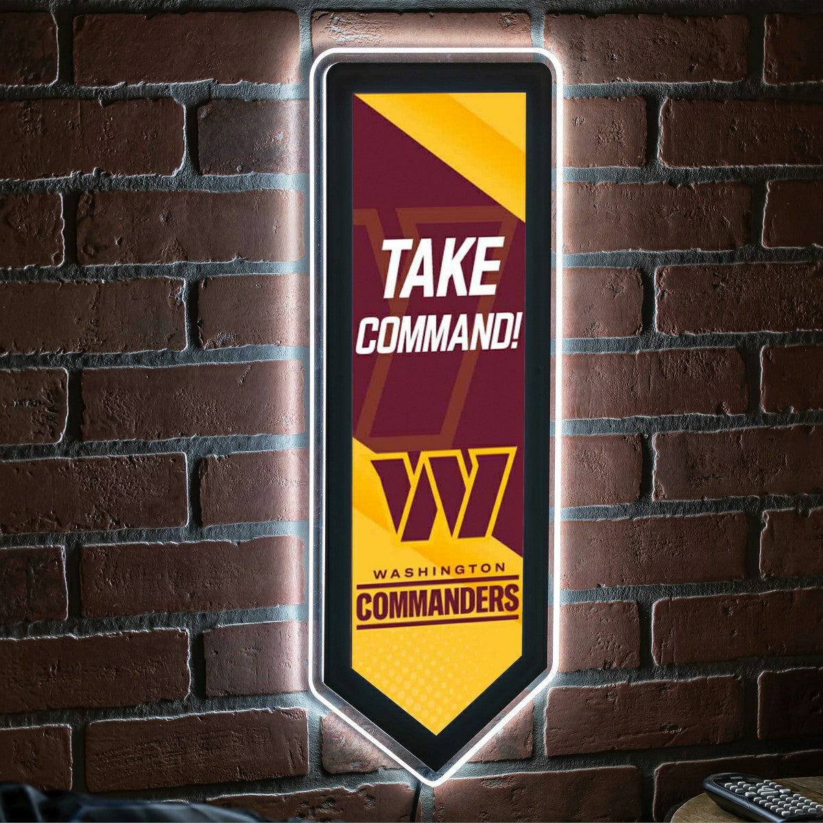 LED Wall Decor, Pennant, Washington Commanders