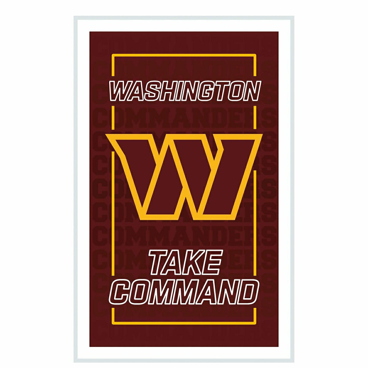 Washington Commanders NFL Football Rectangle Neolite LED Decor