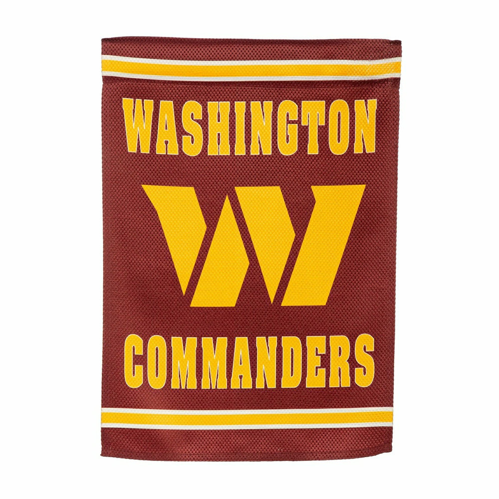 Washington Commanders Embossed Suede Garden Flag