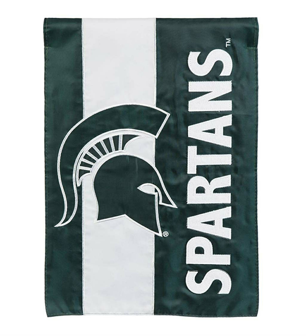 Double-Sided Embellished NCAA College Team Pride Applique House Flag,