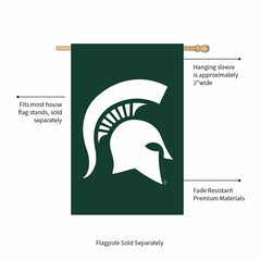 Michigan State University Applique House Flag