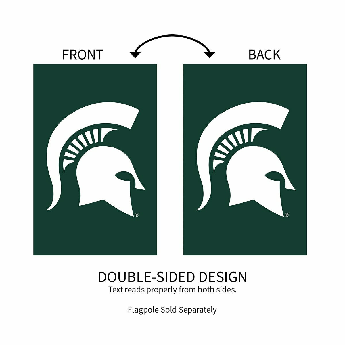 Michigan State University Applique House Flag
