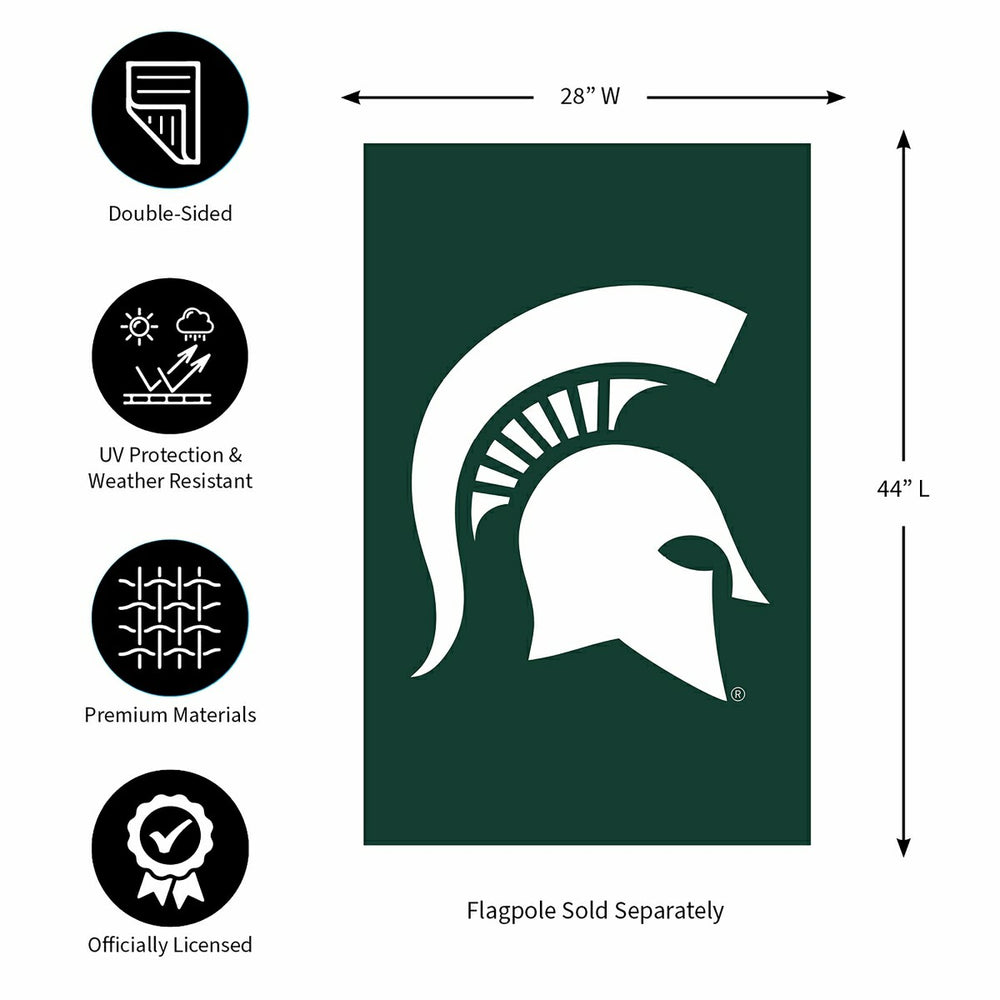 Michigan State University Applique House Flag