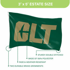 University of North Carolina, Charlotte Single Sided Flag w/ 2 Grommet