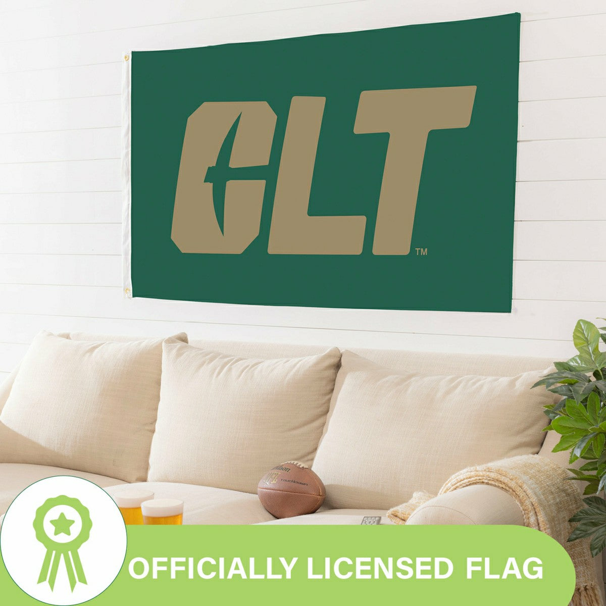 University of North Carolina, Charlotte Single Sided Flag w/ 2 Grommet