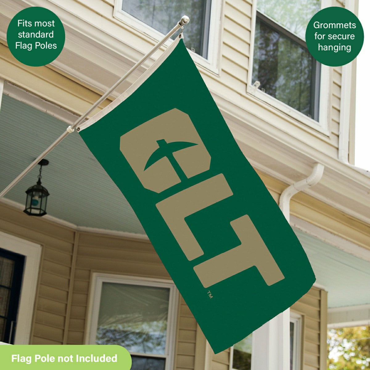 University of North Carolina, Charlotte Single Sided Flag w/ 2 Grommet