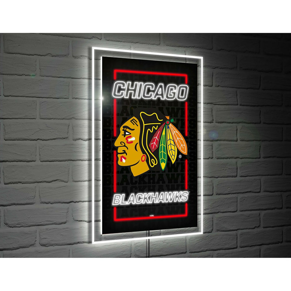 Chicago Blackhawks Hockey Rectangle Neolite LED Decor