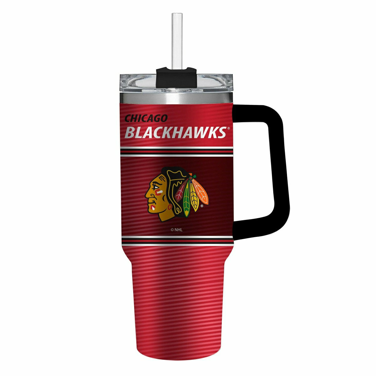 40oz Stainless Steel Canyon Cup w/ Straw, Chicago Blackhawks