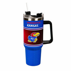 40oz Stainless Steel Canyon Cup w/ Straw, University of Kansas