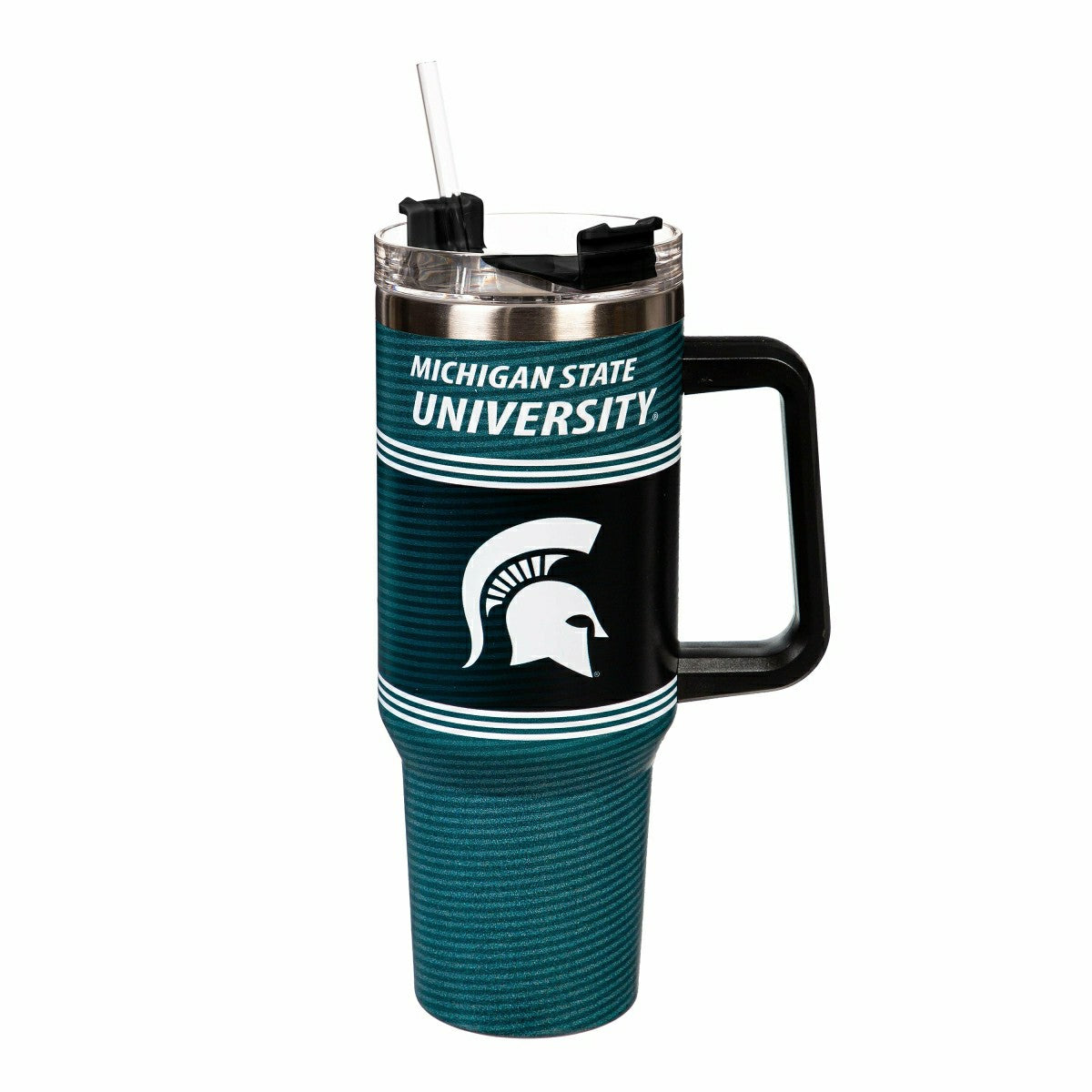 40oz Stainless Steel Canyon Cup w/ Straw, Michigan State University