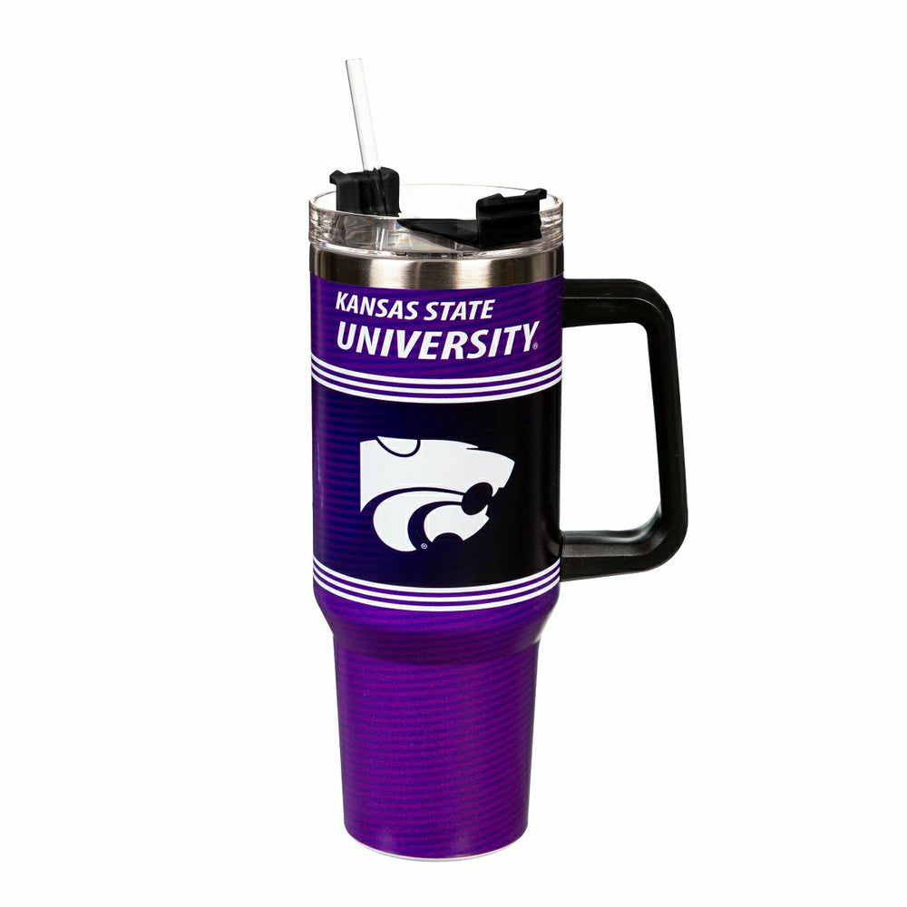40oz Stainless Steel Canyon Cup w/ Straw, Kansas State University
