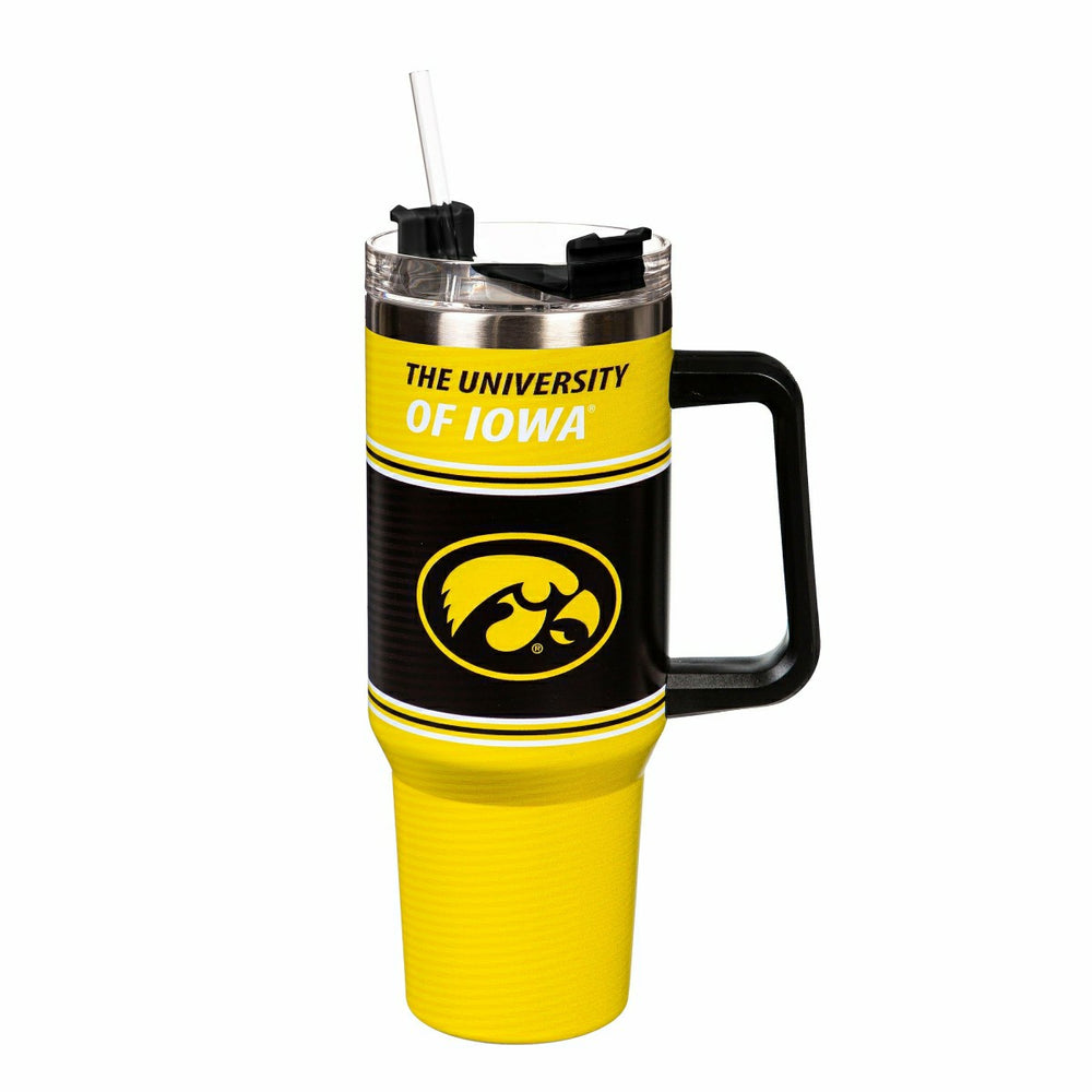 40oz Stainless Steel Canyon Cup w/ Straw, University of Iowa