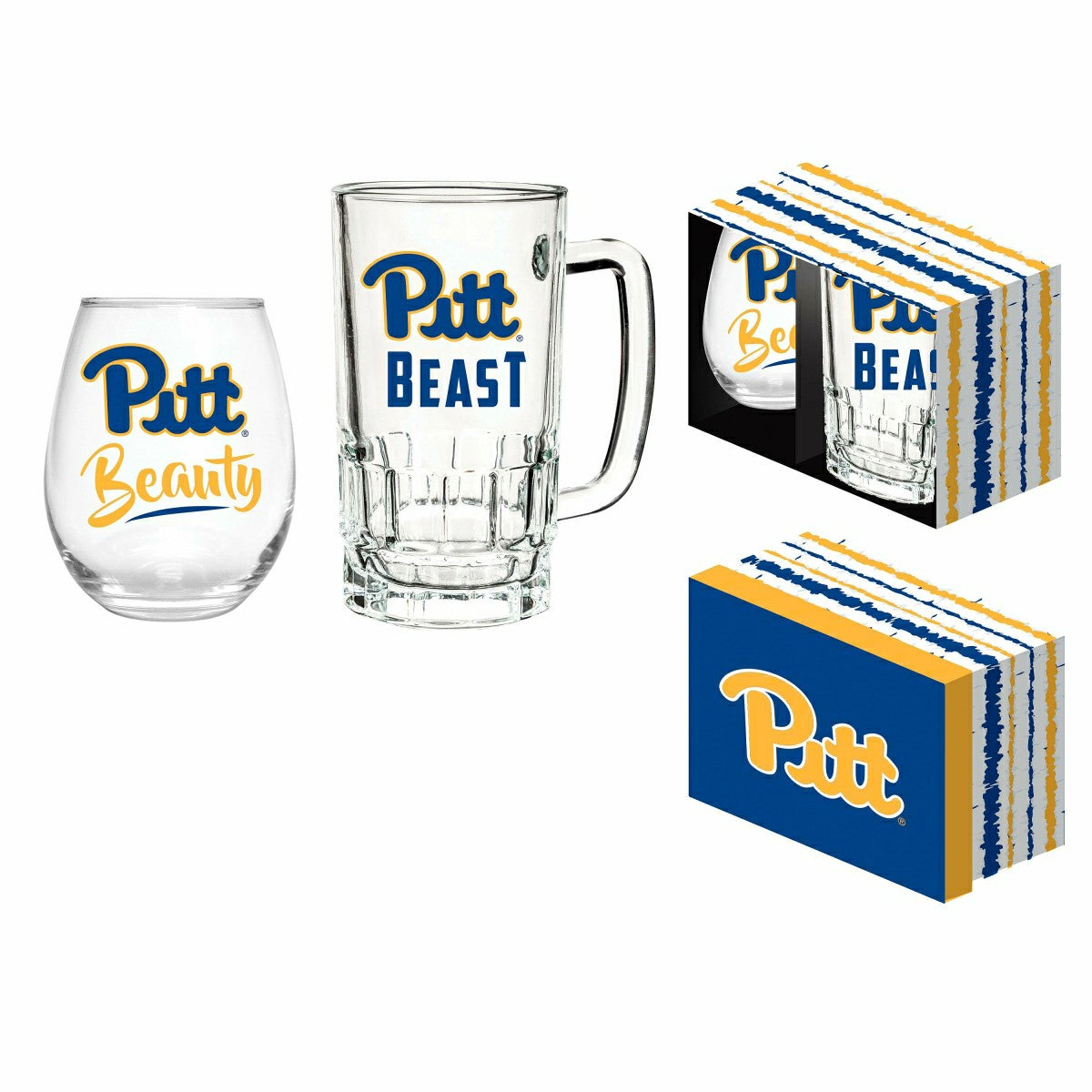 University of Pittsburgh, Stemless 17OZ Glass & Tankard 16OZ Gift Set