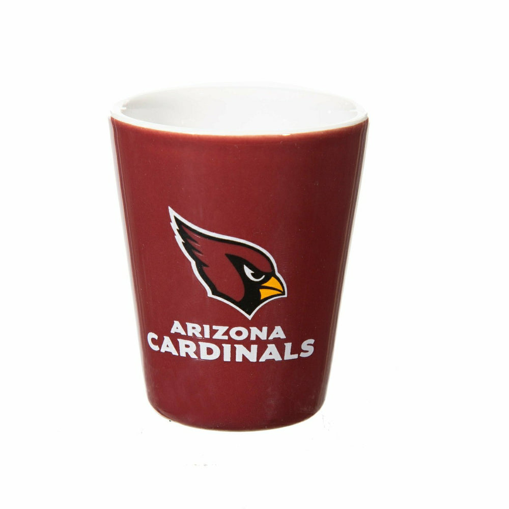 Arizona Cardinals 4-Piece Ceramic and Glass 2oz. Shot Glass Set