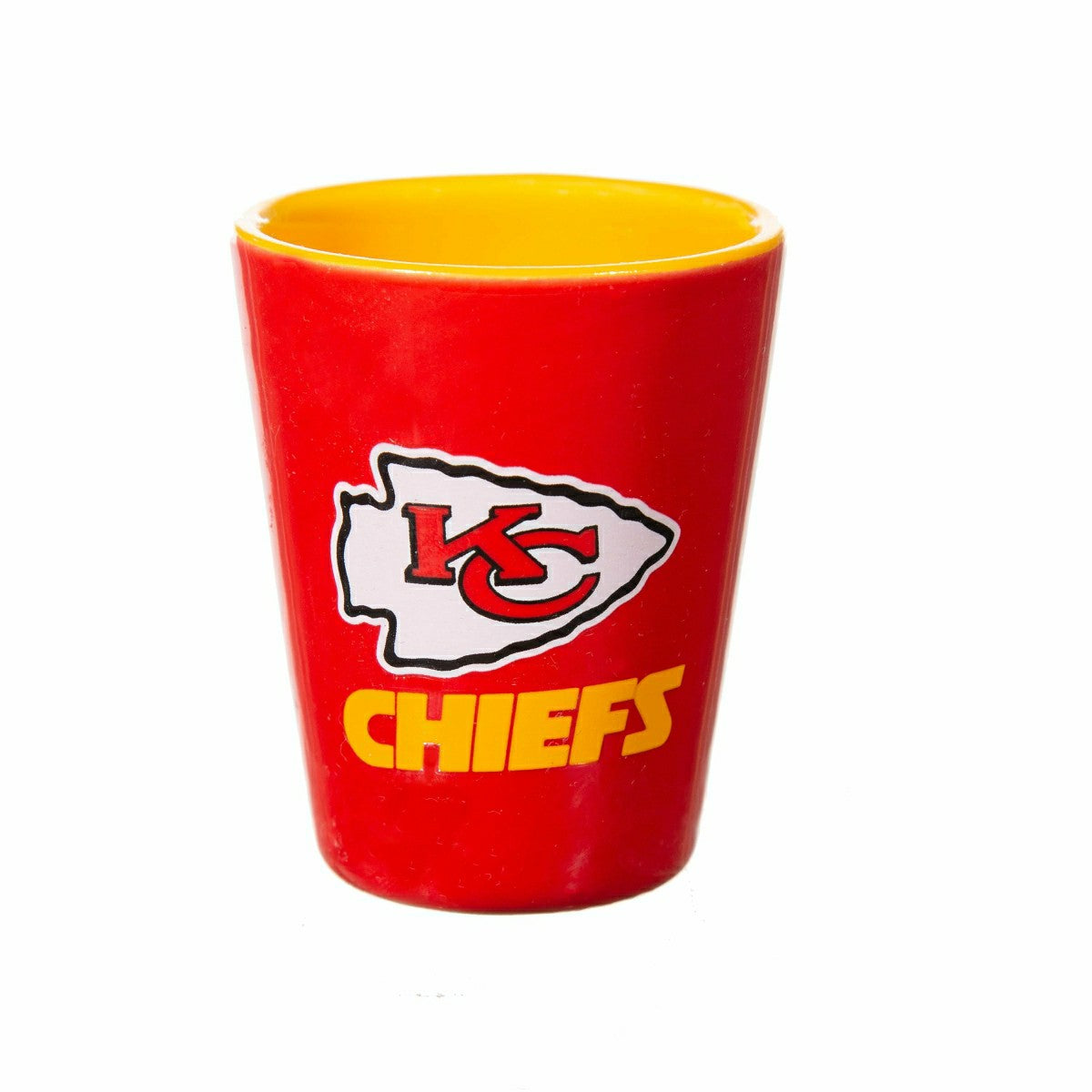 Kansas City Chiefs 4-Piece Ceramic and Glass 2oz. Shot Glass Set