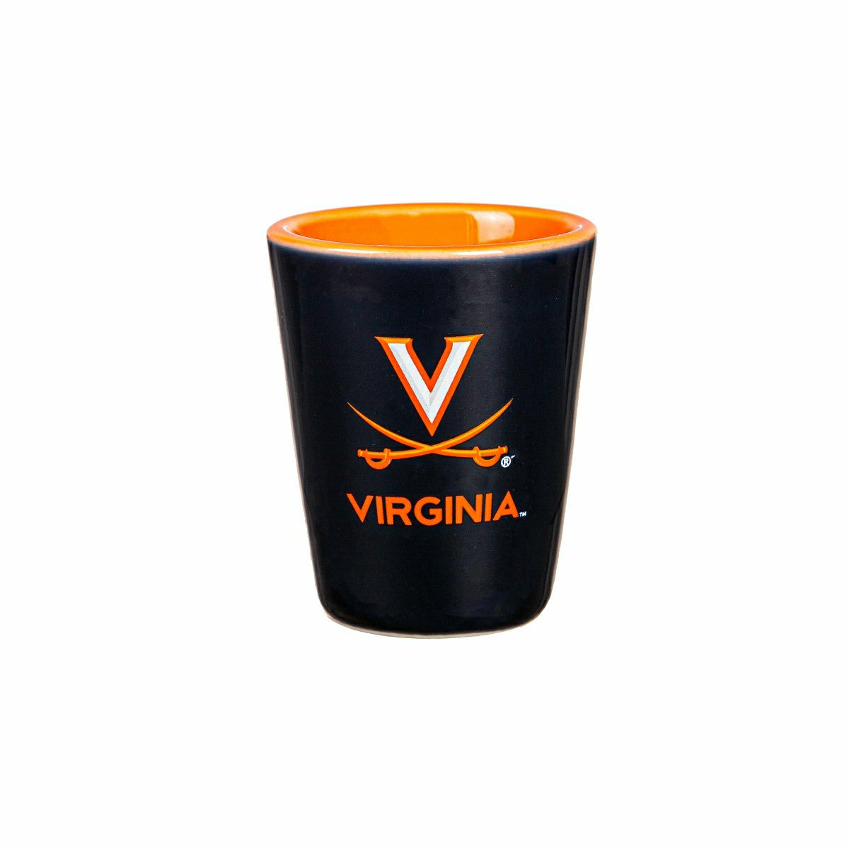 University of Virginia 4-Piece Ceramic and Glass 2oz. Shot Glass Set