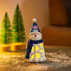 Montreal Canadiens Snowman LED Statuary, 8"