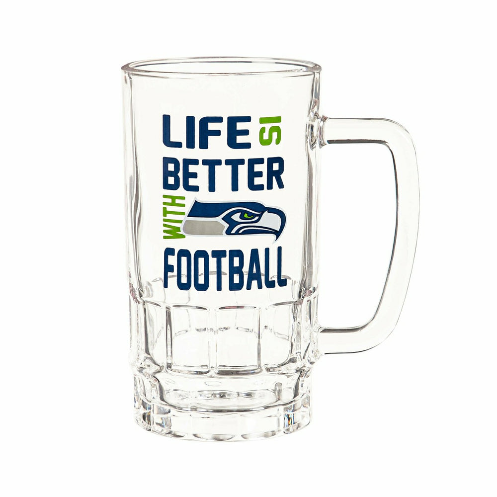 Glass Tankard Cup, with Gift Box, Seattle Seahawks