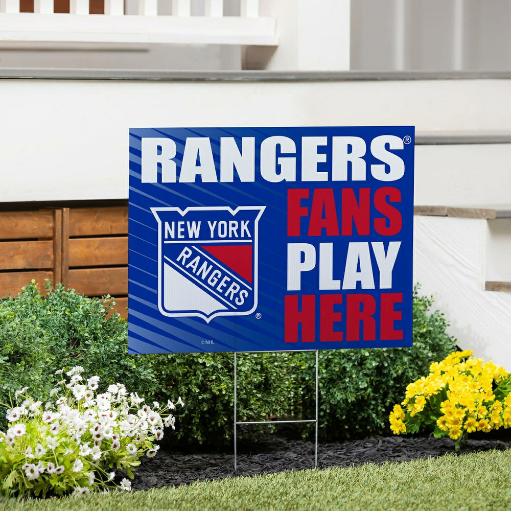 New York Rangers Coroplast Yard Sign "Fans Play Here"