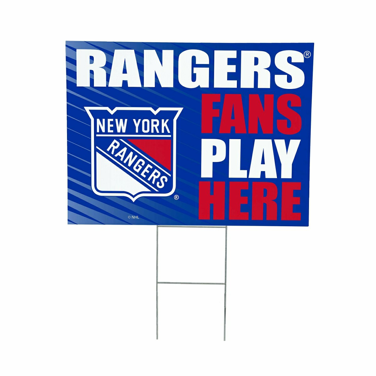 New York Rangers Coroplast Yard Sign "Fans Play Here"