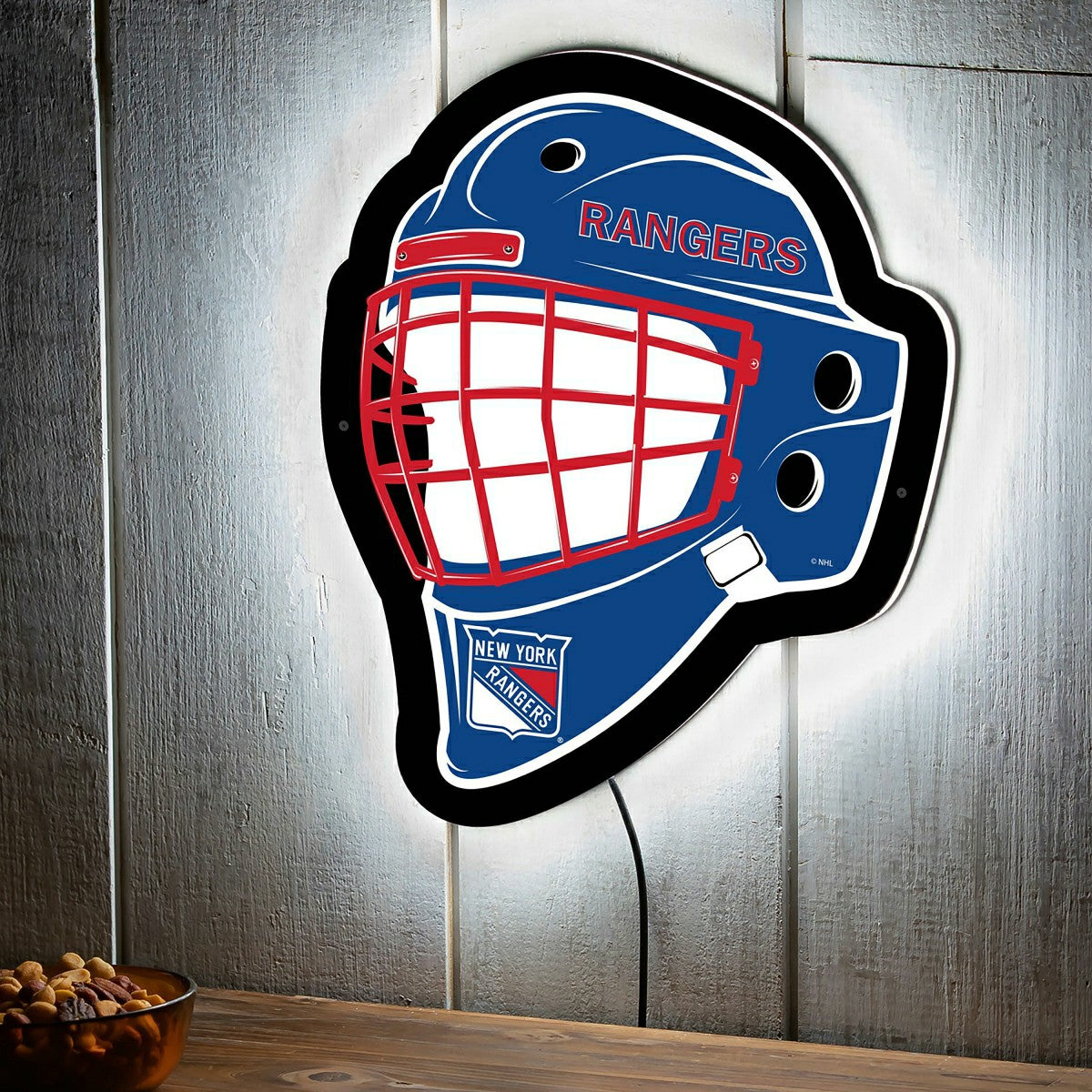 LED Wall Decor, Helmet, New York Rangers