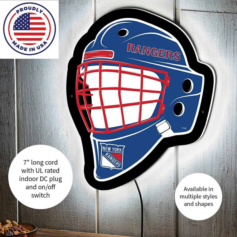 LED Wall Decor, Helmet, New York Rangers
