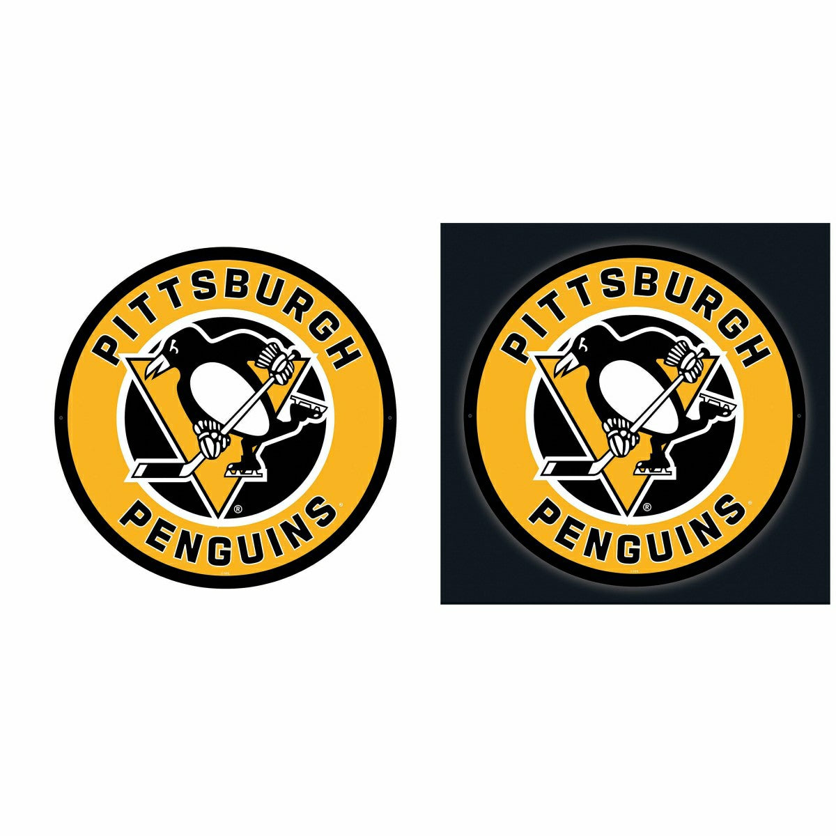 LED Wall Decor, Round, Pittsburgh Penguins