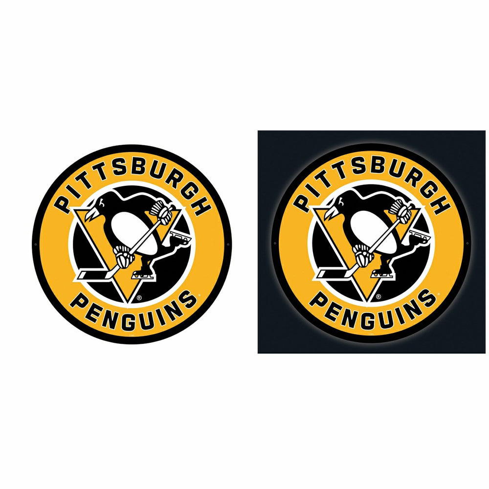LED Wall Decor, Round, Pittsburgh Penguins