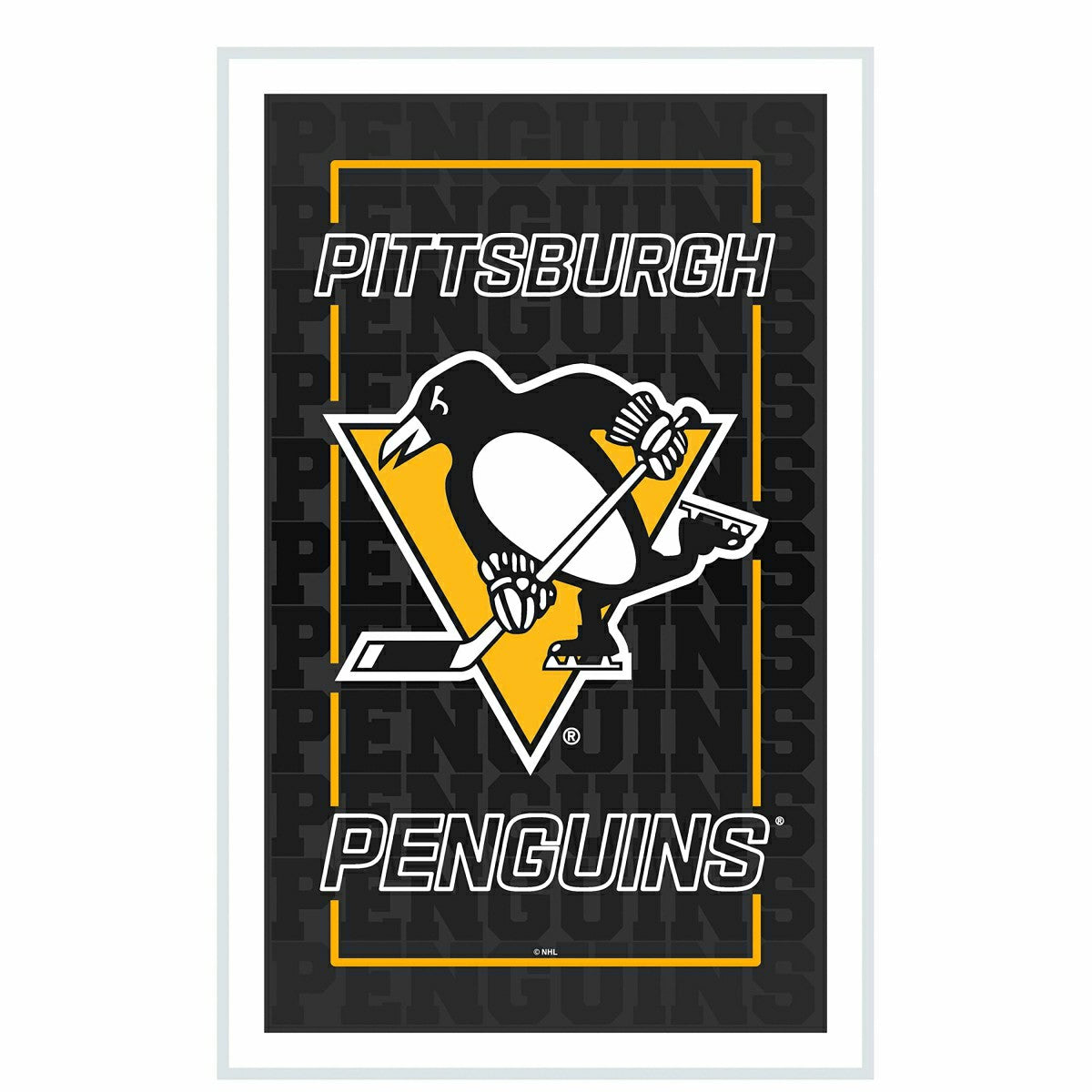 Pittsburgh Penguins Hockey Rectangle Neolite LED Decor