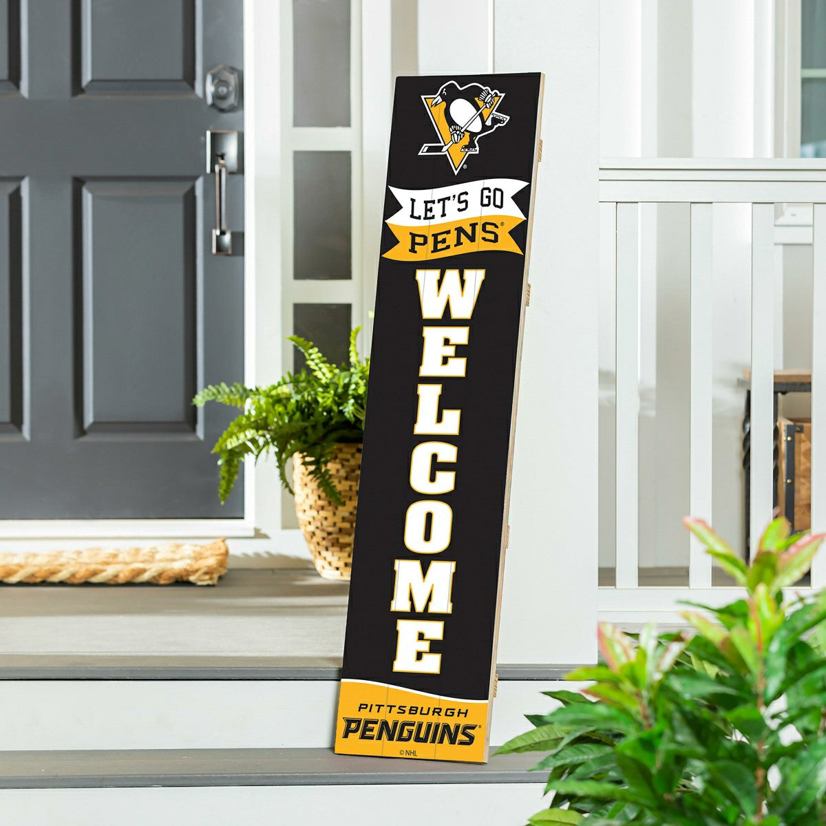 Pittsburgh Penguins Large Single Sided Leaner, 46"