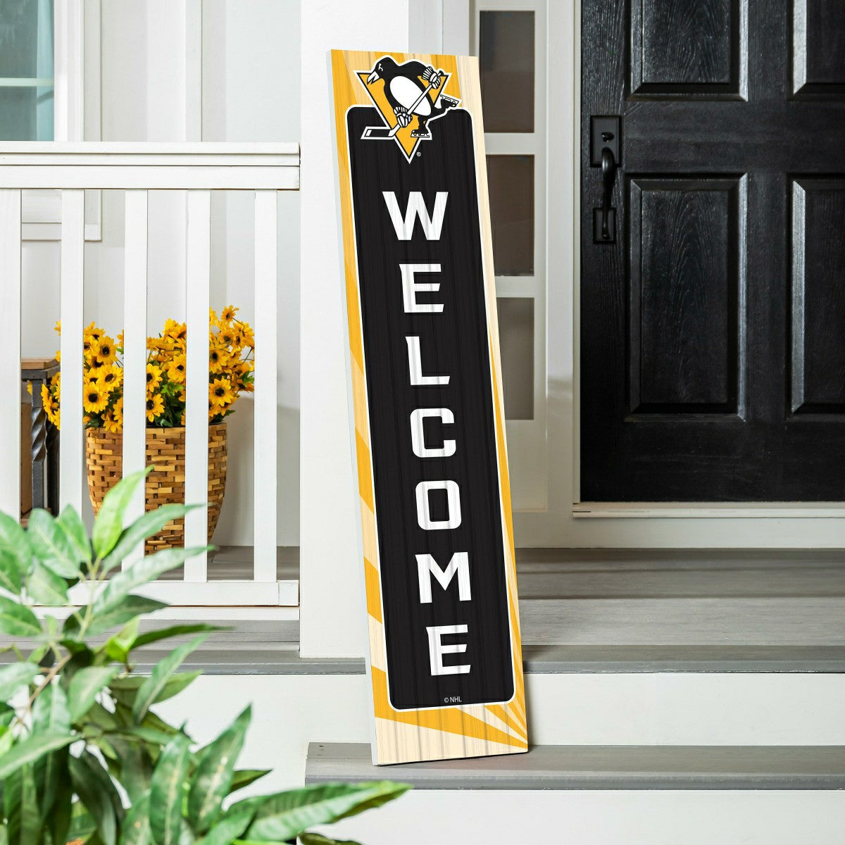 Pittsburgh Penguins Summer Seasonal Single Sided Leaner, 46"