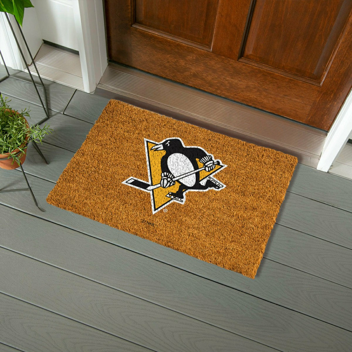 Coir Mat, 16"x28", Pittsburgh Penguins
