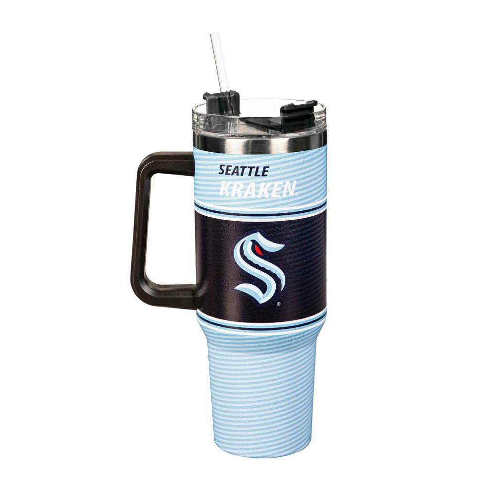40oz Stainless Steel Canyon Cup w/ Straw, Seattle Kraken