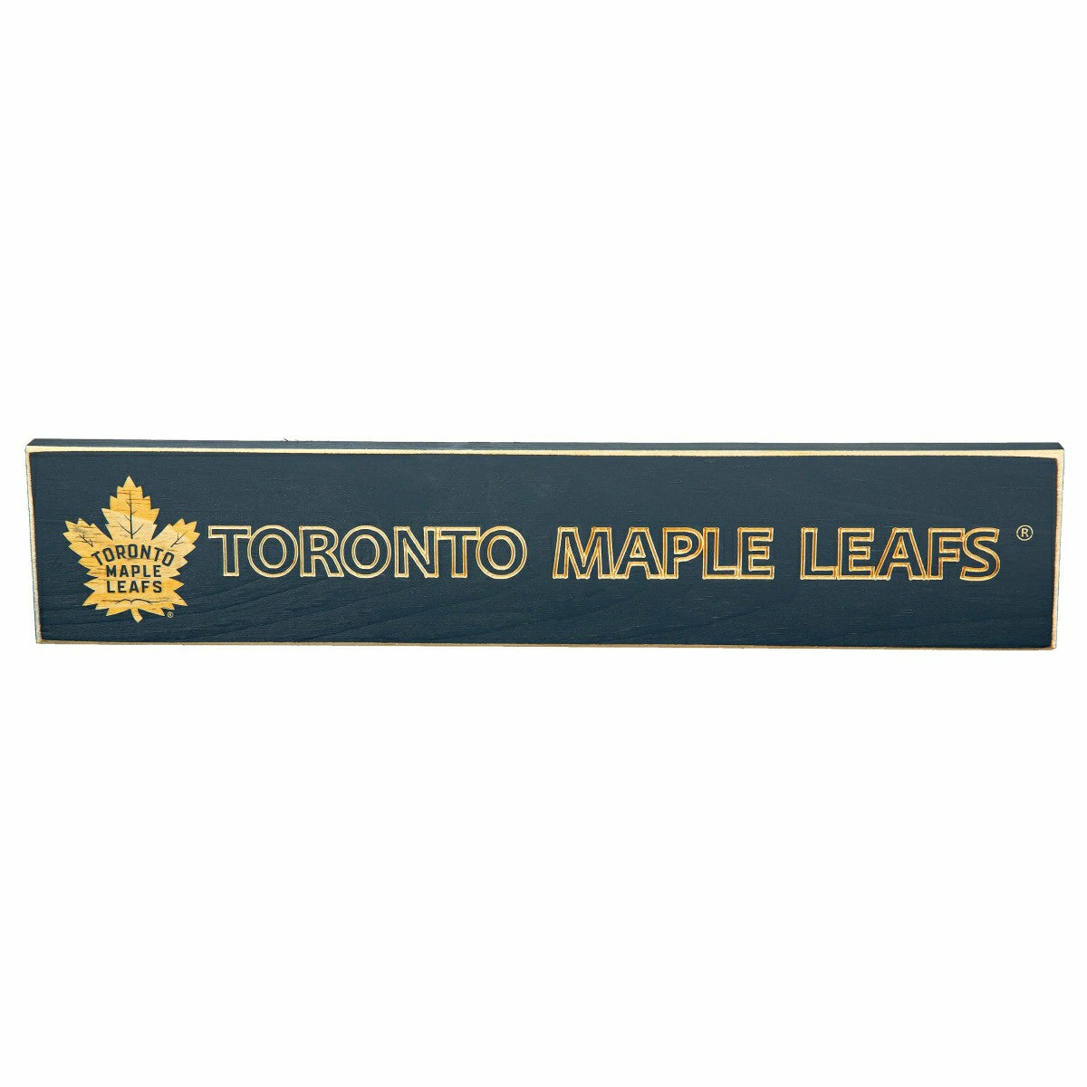 Toronto Maple Leafs Engraved Wood Sign, 3.5" x 18"
