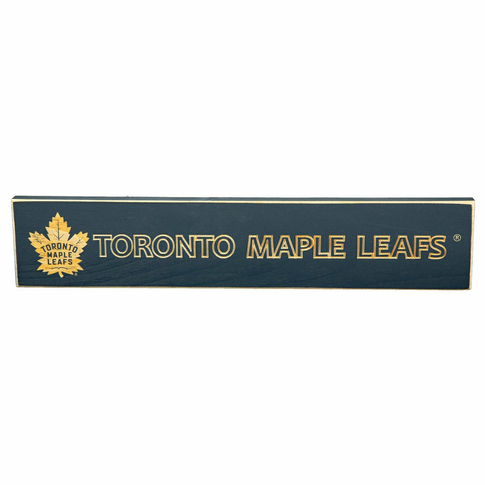 Toronto Maple Leafs Engraved Wood Sign, 3.5" x 18"