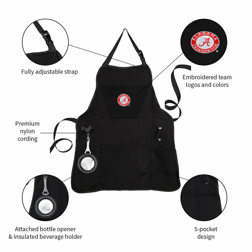 Grill Apron, Black, University of Alabama