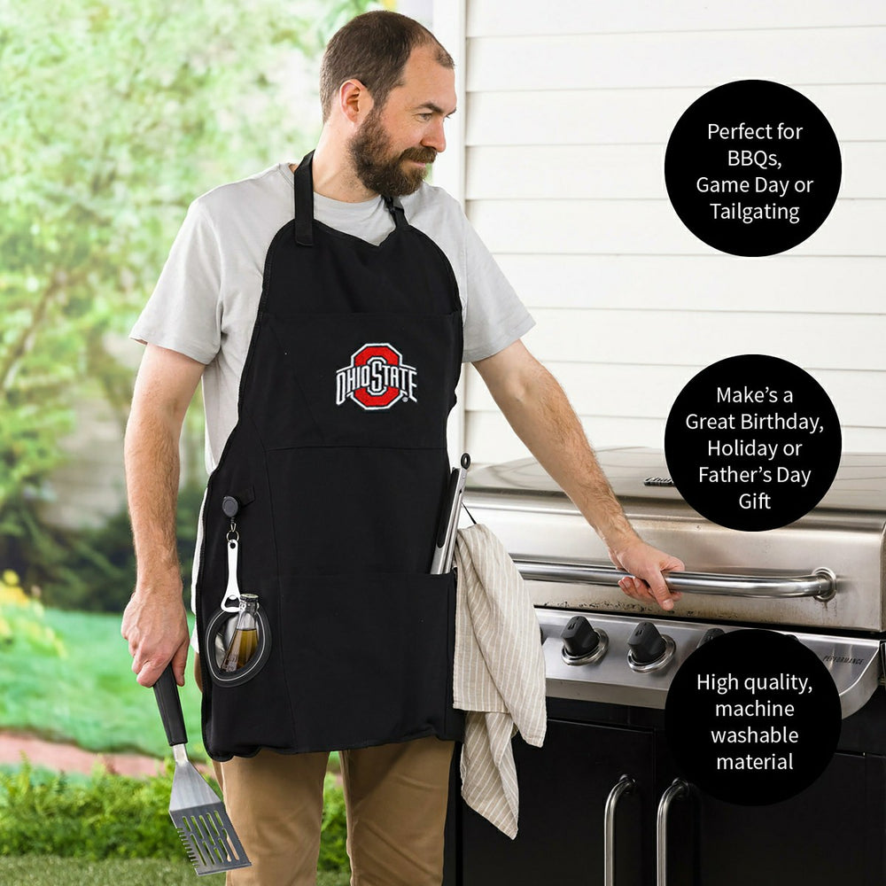 Grill Apron, Black, Ohio State University