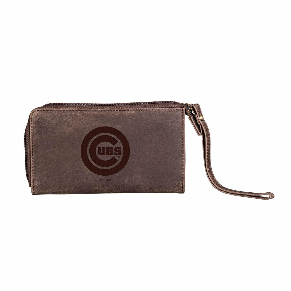 Chicago Cubs Wristlet Wallet Brown