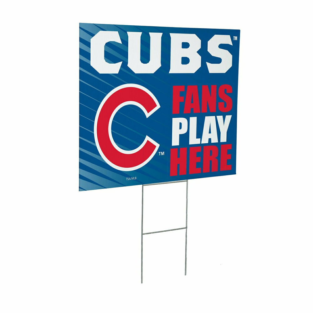 Chicago Cubs Coroplast Yard Sign "Fans Play Here"