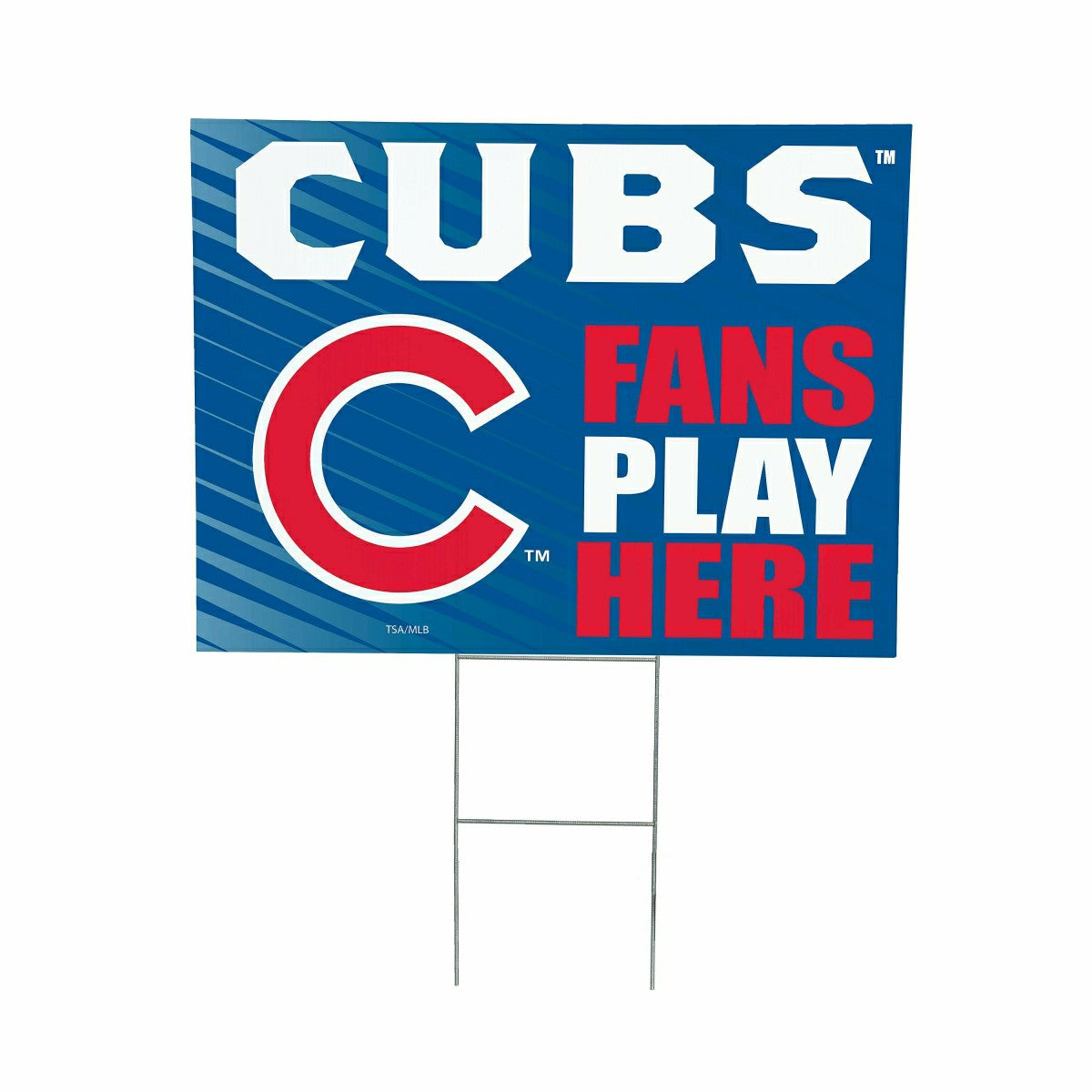 Chicago Cubs Coroplast Yard Sign "Fans Play Here"