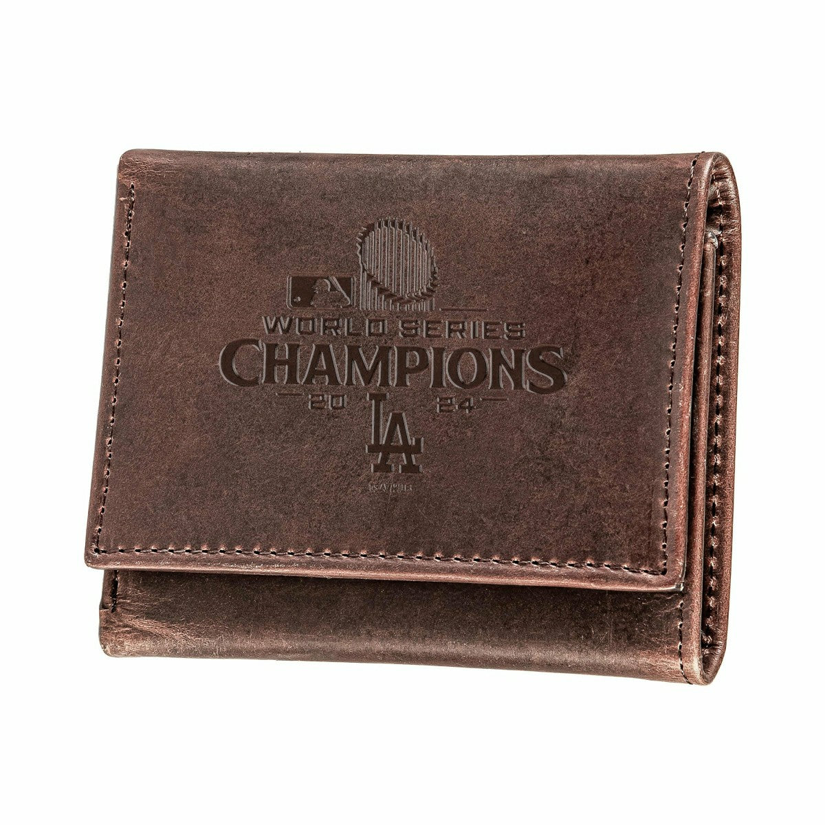 Los Angeles Dodgers Tri-Fold Wallet, Brown, World Series Champions 202