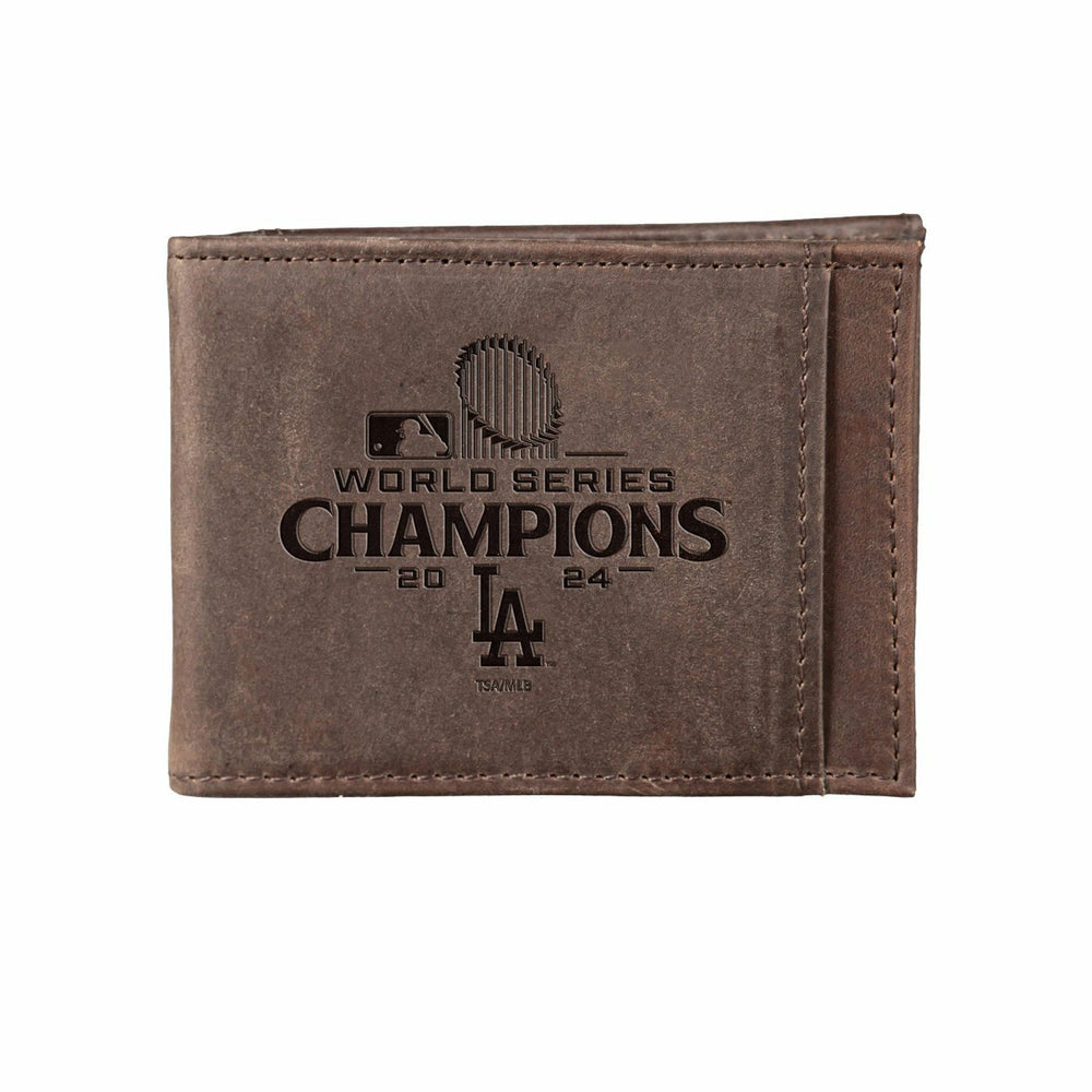 Los Angeles Dodgers Front Pocket Wallet with RFID Blocking, Brown, SC2
