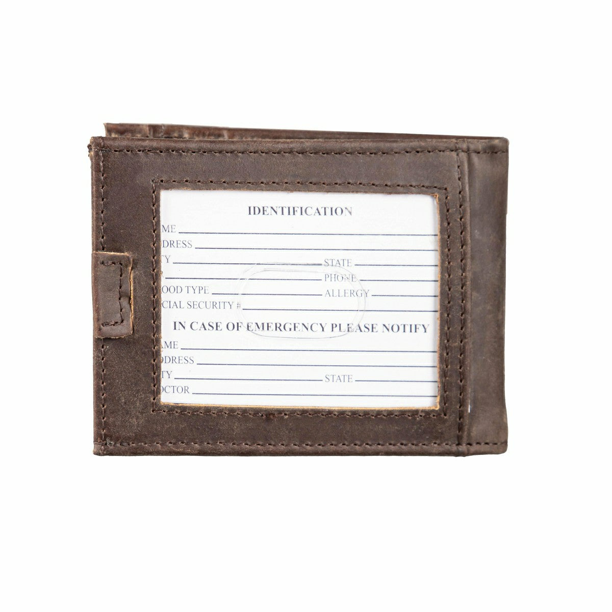 Los Angeles Dodgers Front Pocket Wallet with RFID Blocking, Brown, SC2